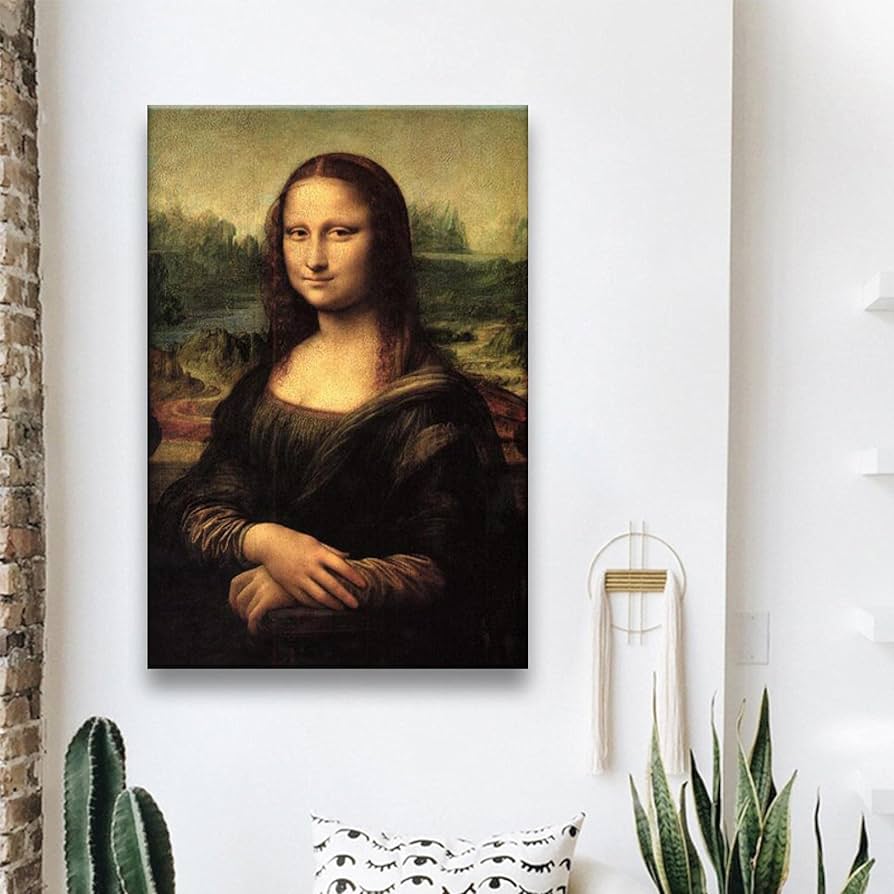 Amazon.co.jp: モナ・リザの笑顔 キャンバス アート 絵画 複製画