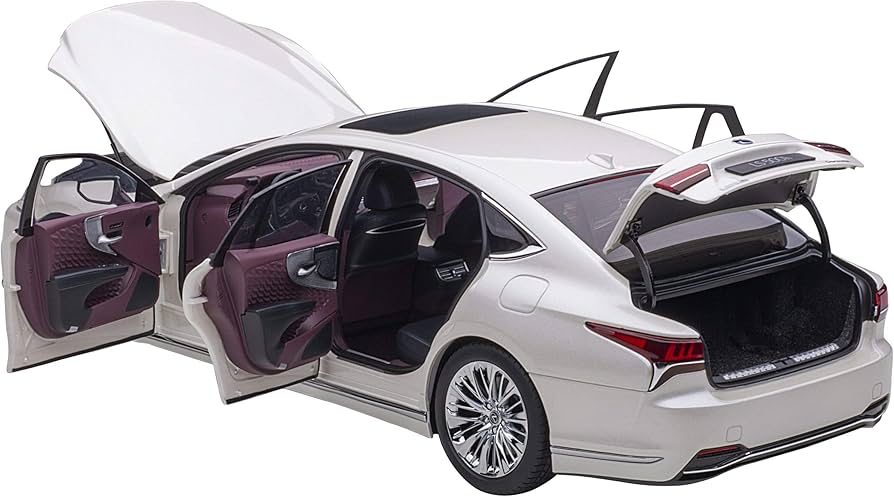 Amazon.com: Autoart Lexus LS500h Sonic White Metallic with Crimson