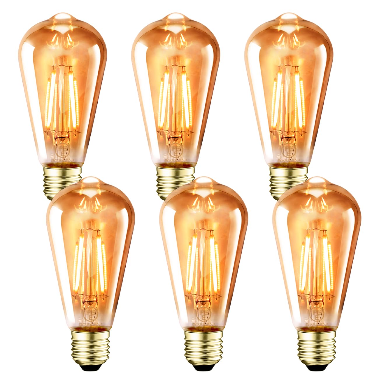 Amazon | LVWIT エジソン電球 E26口金 LED電球 60W形 エジソンランプ