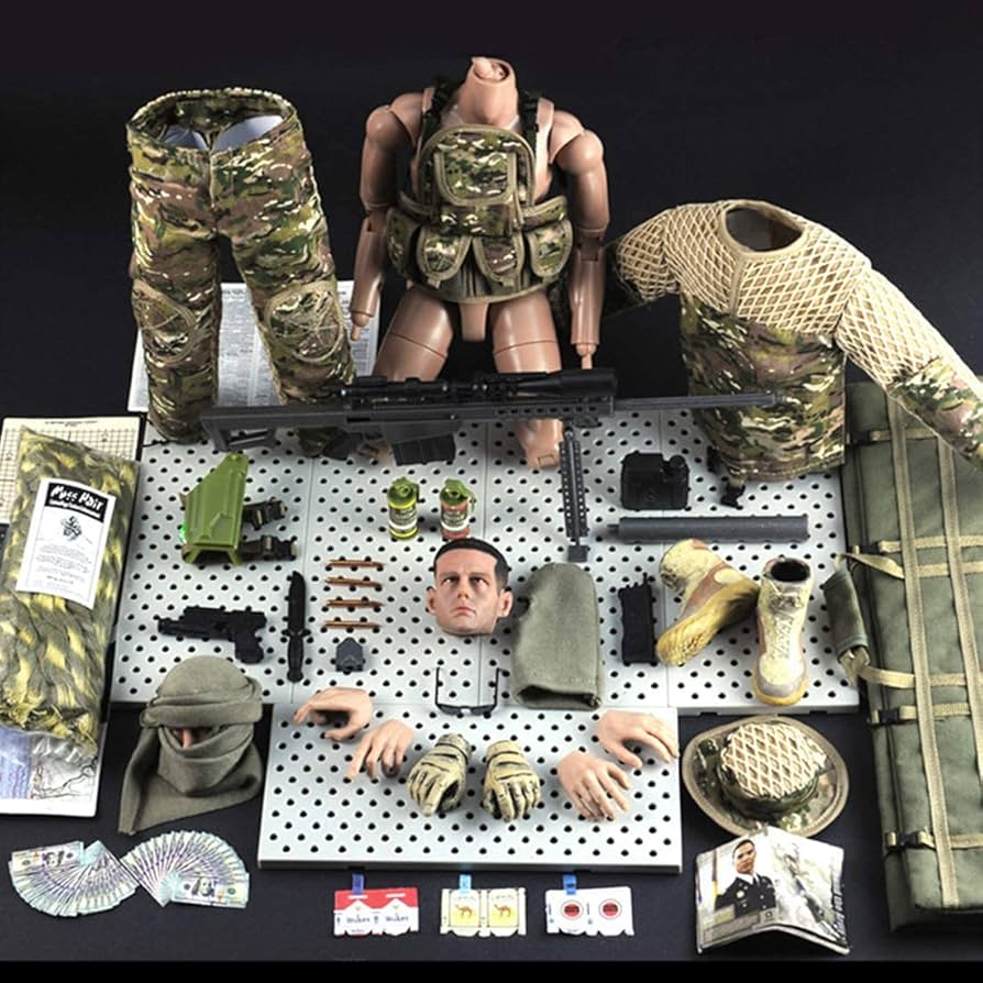Amazon | MoJyetli 兵士アクションフィギュアモデル、12インチ 1/6