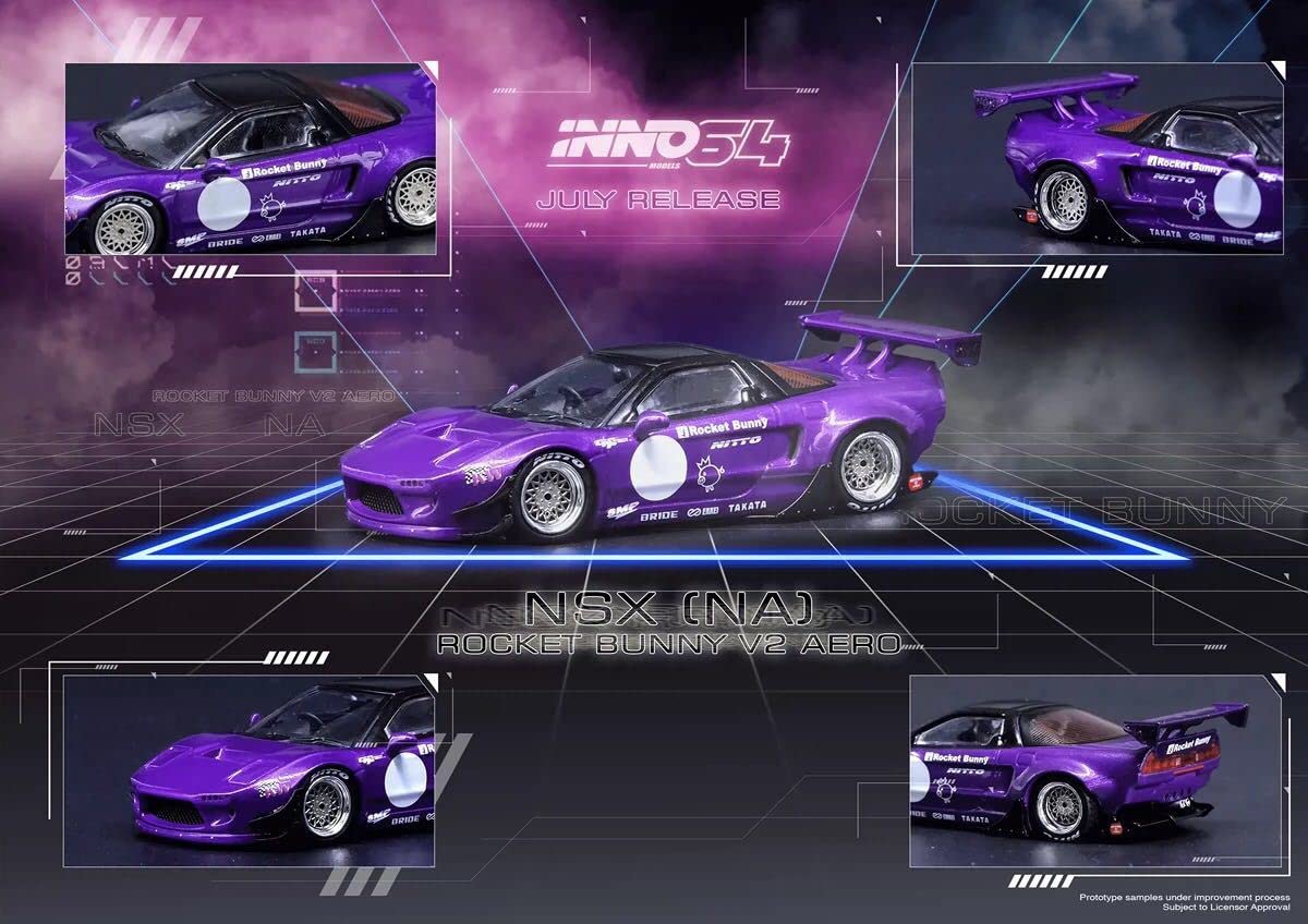 Amazon | 1/64 inno NSX NA ROCKET BUNNY V2 AERO ロケットバニー 紫