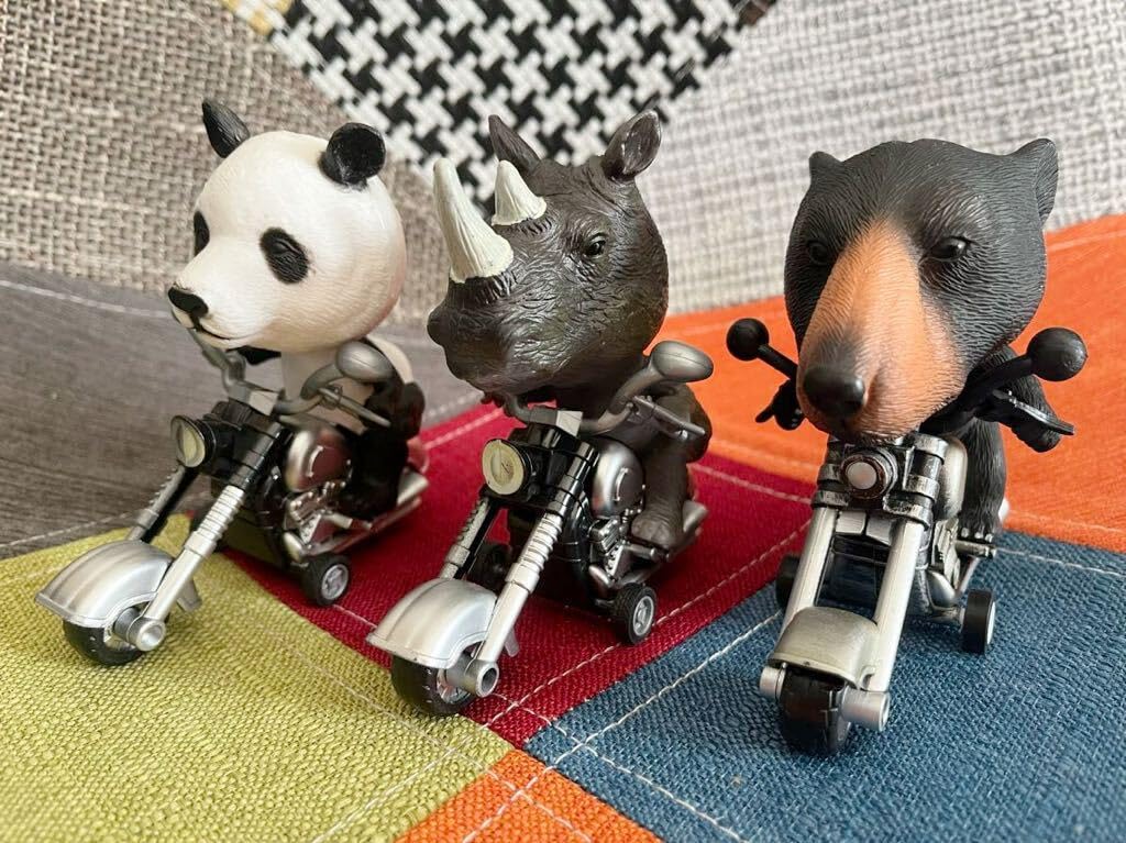 Amazon.co.jp: アニマル ライダー フィギュア バイク 動物 パンダ クマ