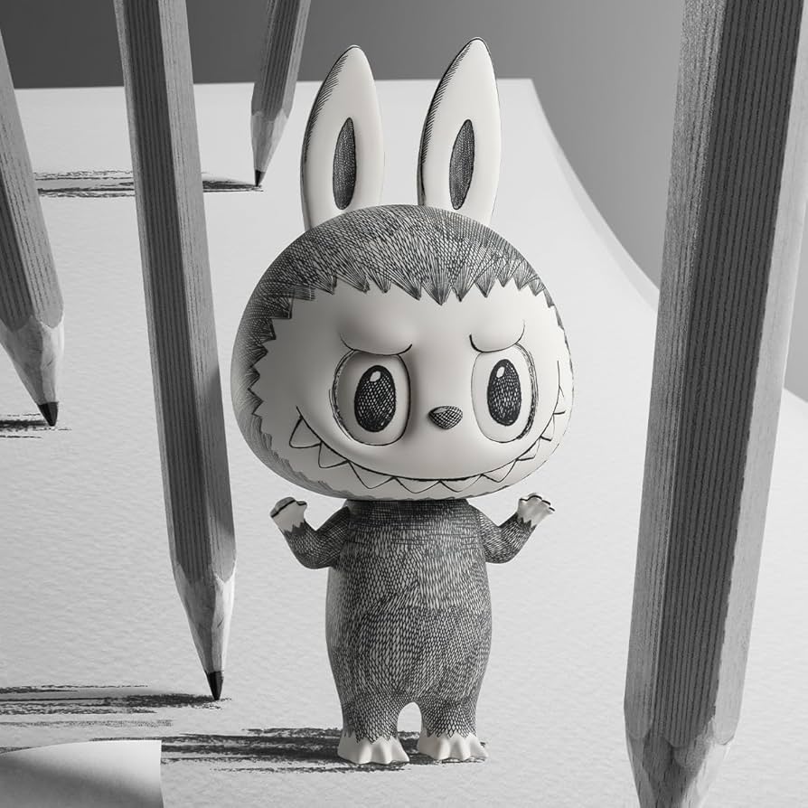 Amazon.co.jp: POP MART MEGA LABUBU 1000% Sketch : おもちゃ