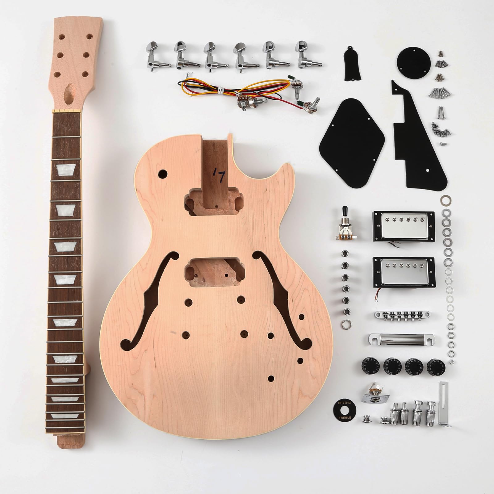 Amazon | Batking DIY ギター キット 自分で作る 未完 セミ ホロー