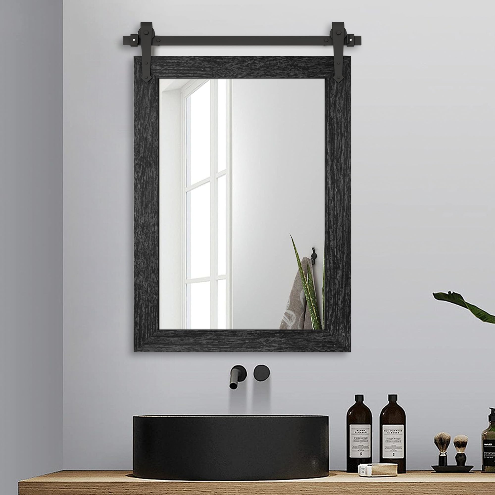 Amazon.com: Farmhouse Bathroom Mirror for Over Sink 22”x32” Black