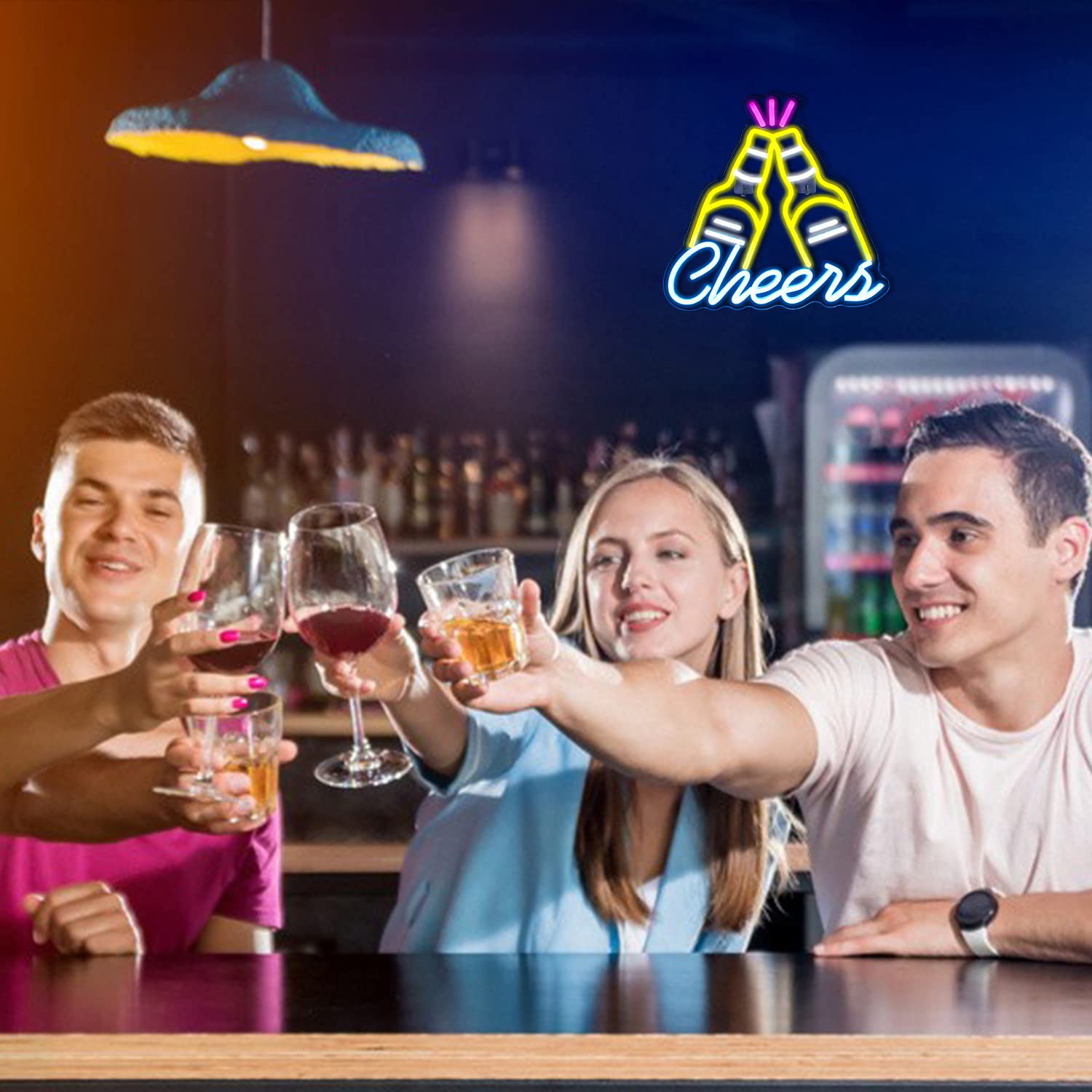 Amazon.co.jp: Cheers 乾杯 ネオンサイン ビール LED ネオンライト