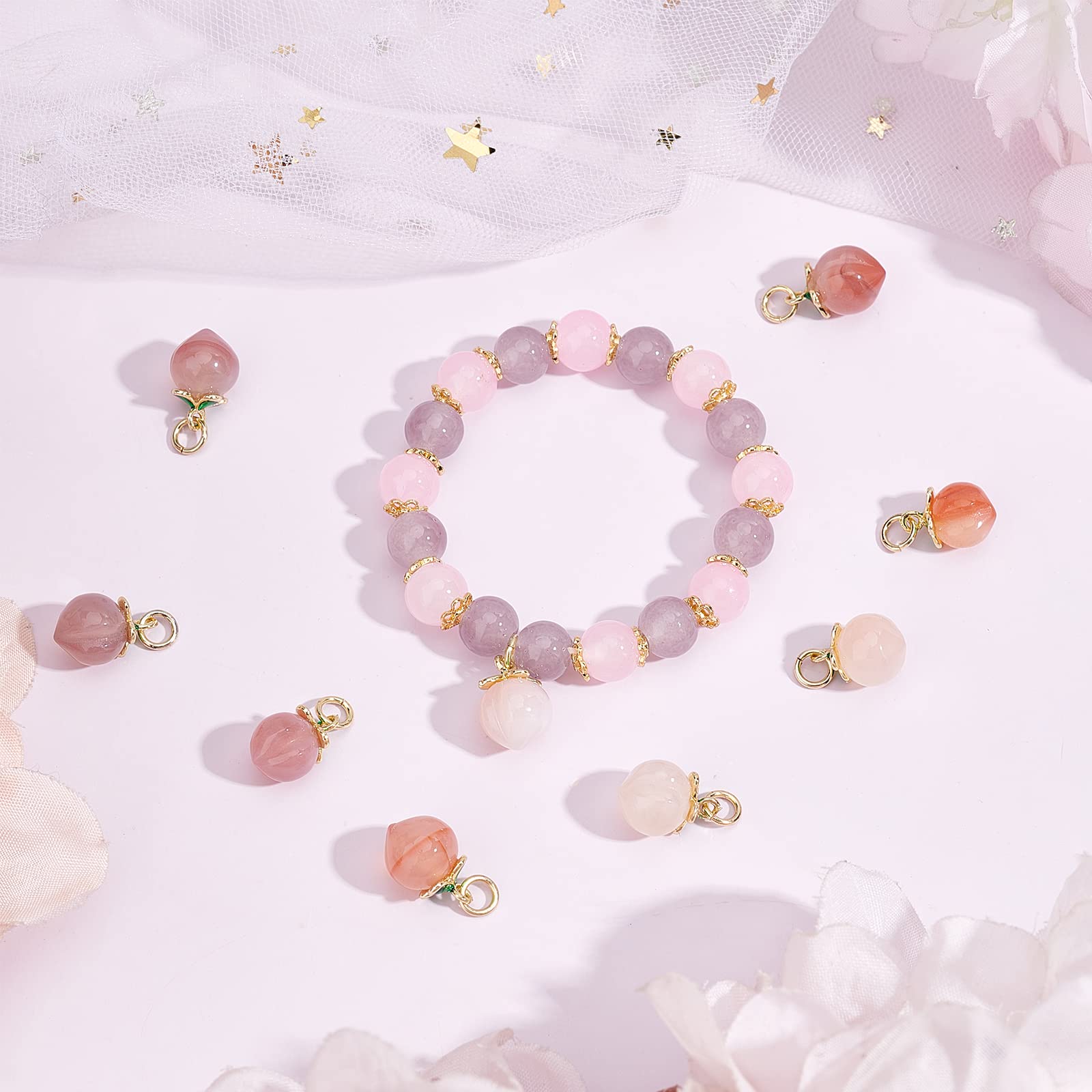 Amazon.co.jp: [OLYCRAFT] 10点 天然石チャーム ナチュラルエージ