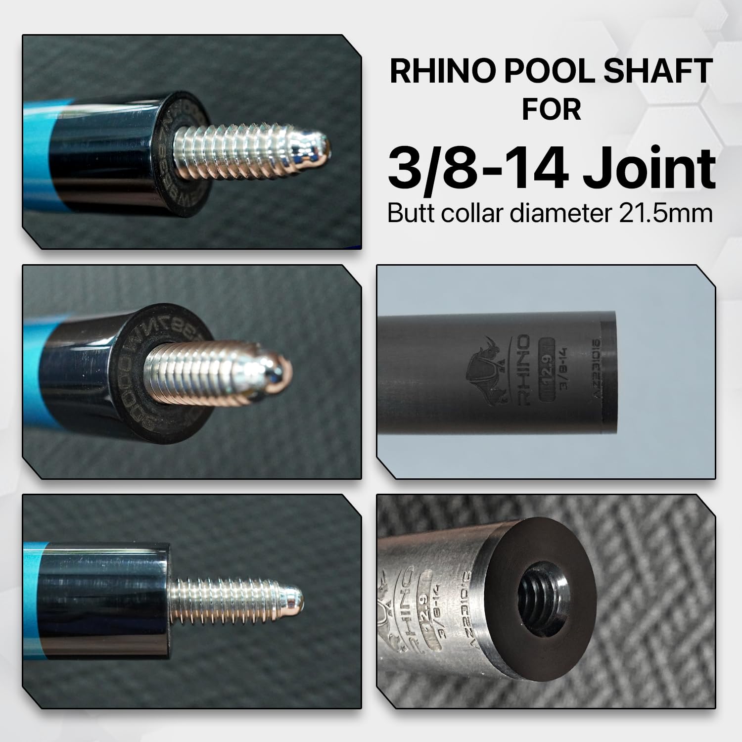 Amazon.co.jp: RHINO - 76.2 cm / 3/8-14 カーボン プールキュー