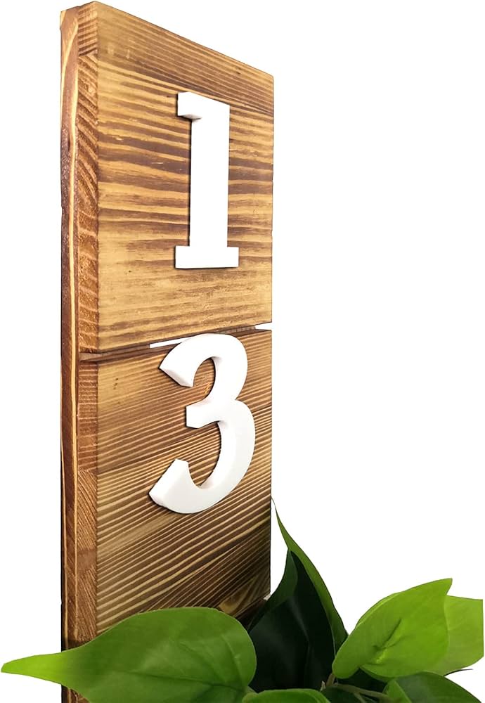Amazon.com: Personalized Handmade Wooden Address Sign with Planter