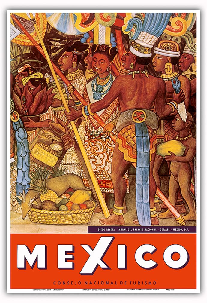 Amazon.co.jp: メキシコ - アステカインディアン - 壁画から詳細