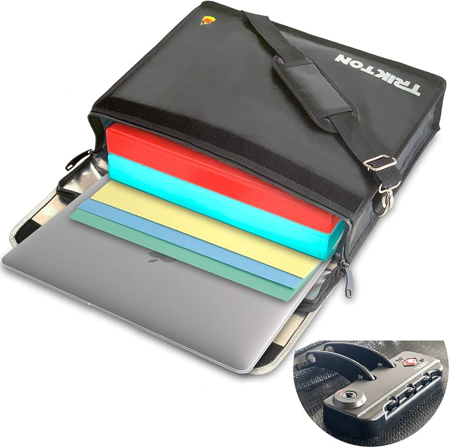 Fireproof and Waterproof Document Bag XL 16x12x3.5 with TSA Lock
