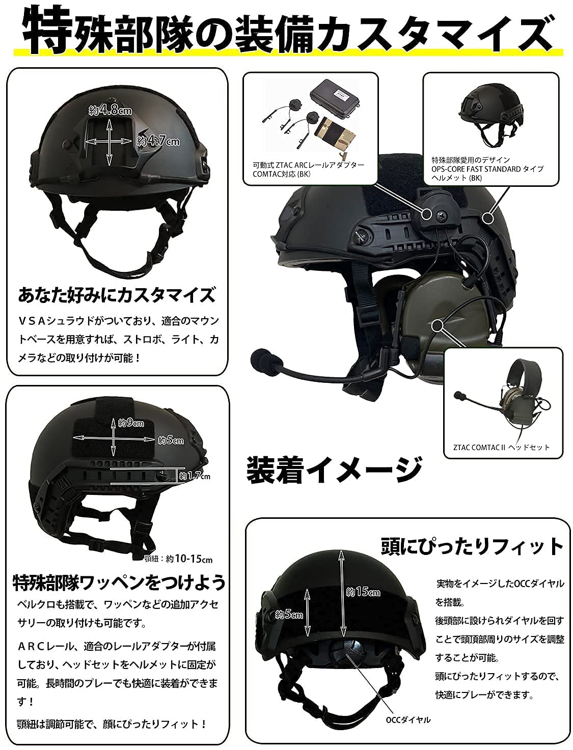 Amazon | 特殊部隊愛用のデザイン ZTAC COMTAC Ⅱ ヘッドセット Ver