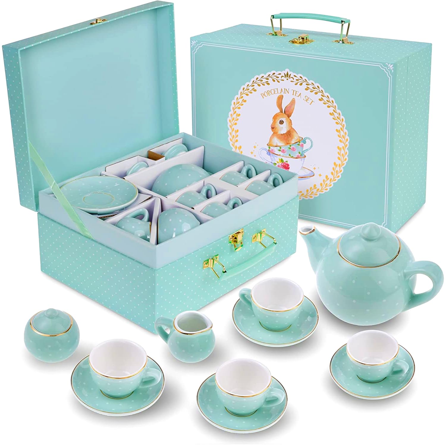 Amazon | Jewelkeeper 幼児用磁器ティーパーティーセット 13点セット