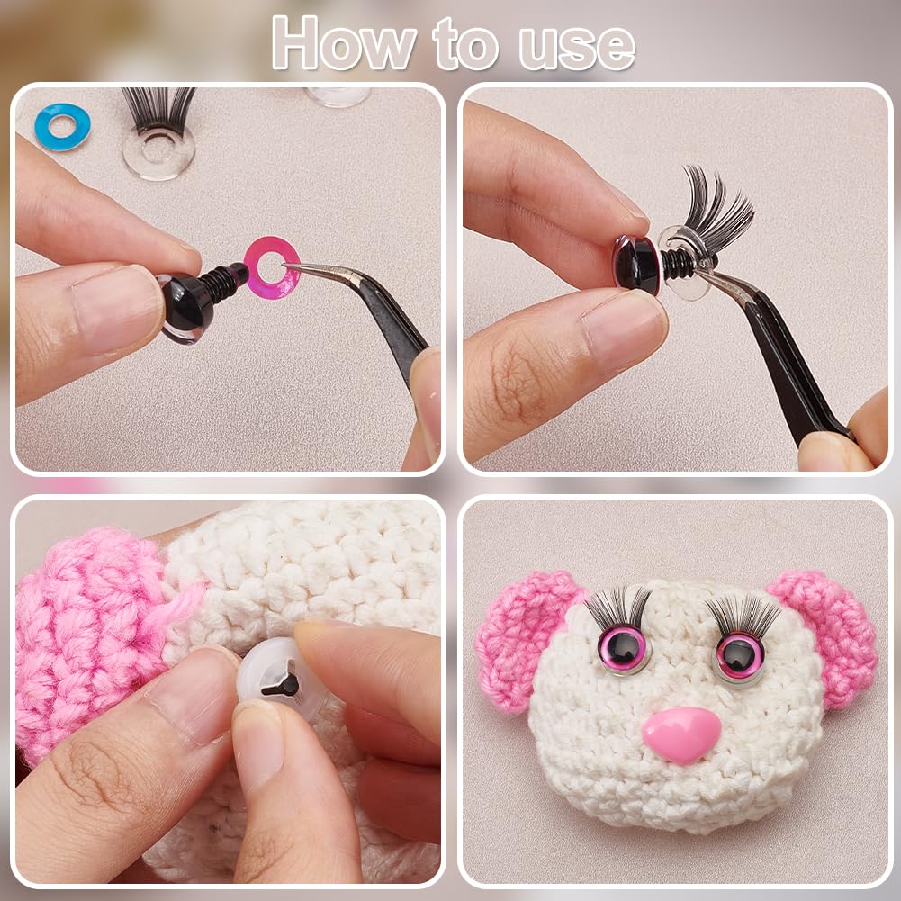 Amazon.co.jp: PH PandaHall さし目 ぬいぐるみまつげ ドール 目玉