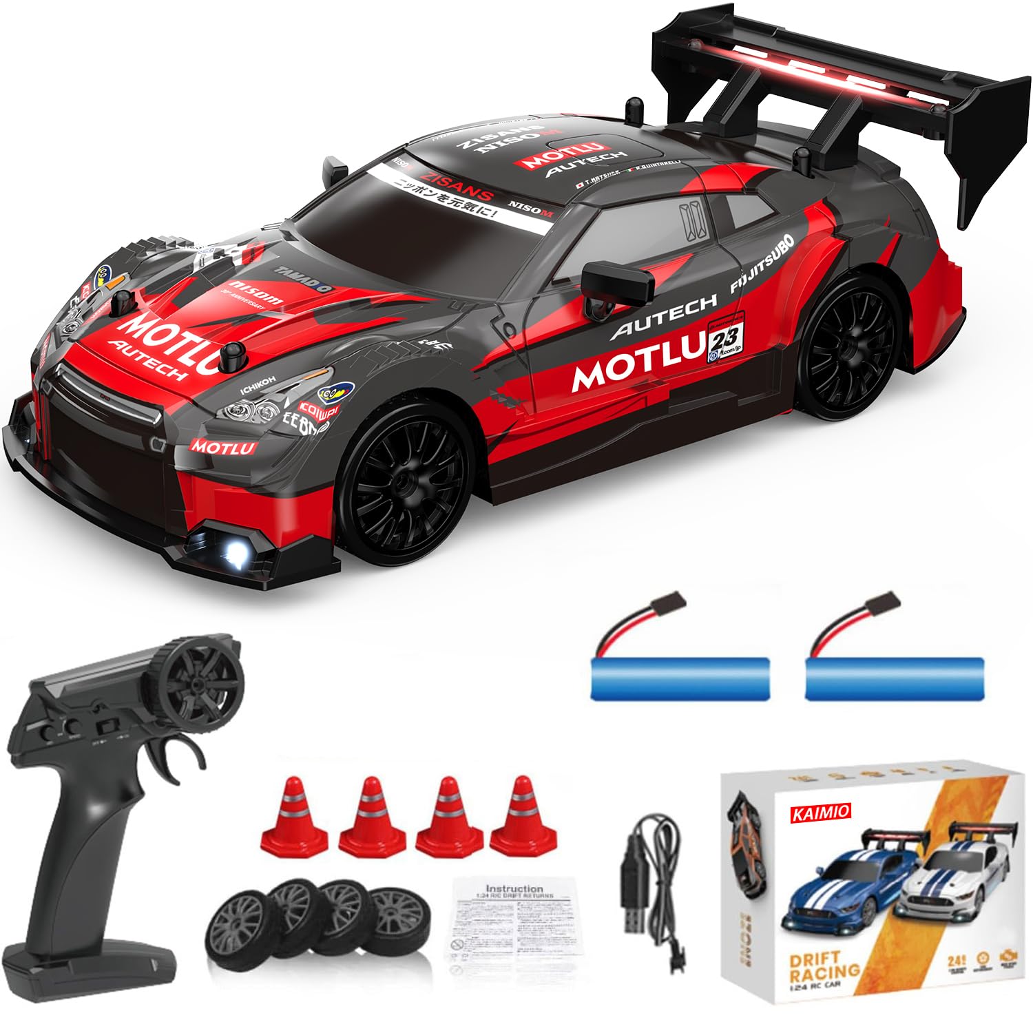 Amazon.co.jp: KAIMIO 1:24スケールRCドリフトカー4WD 2.4GHz 30KM/H
