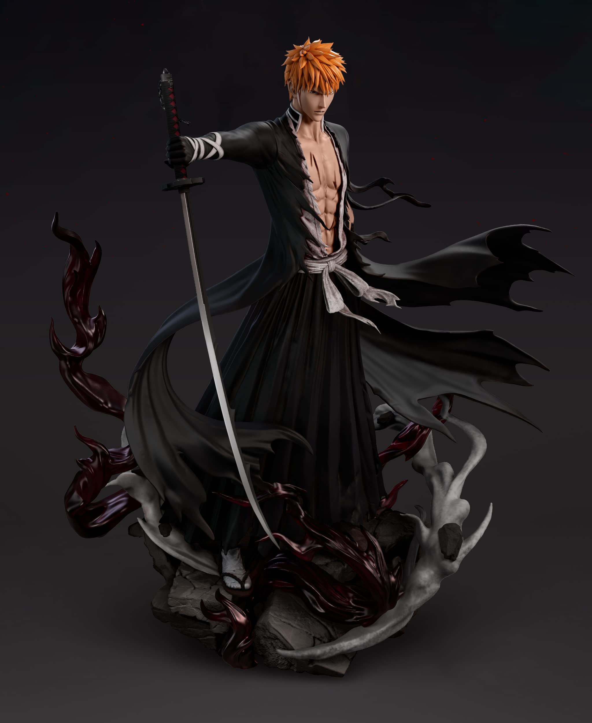 Amazon.co.jp: 黒崎一護 くろさきいちご フィギュア 1/6スケール 塗装