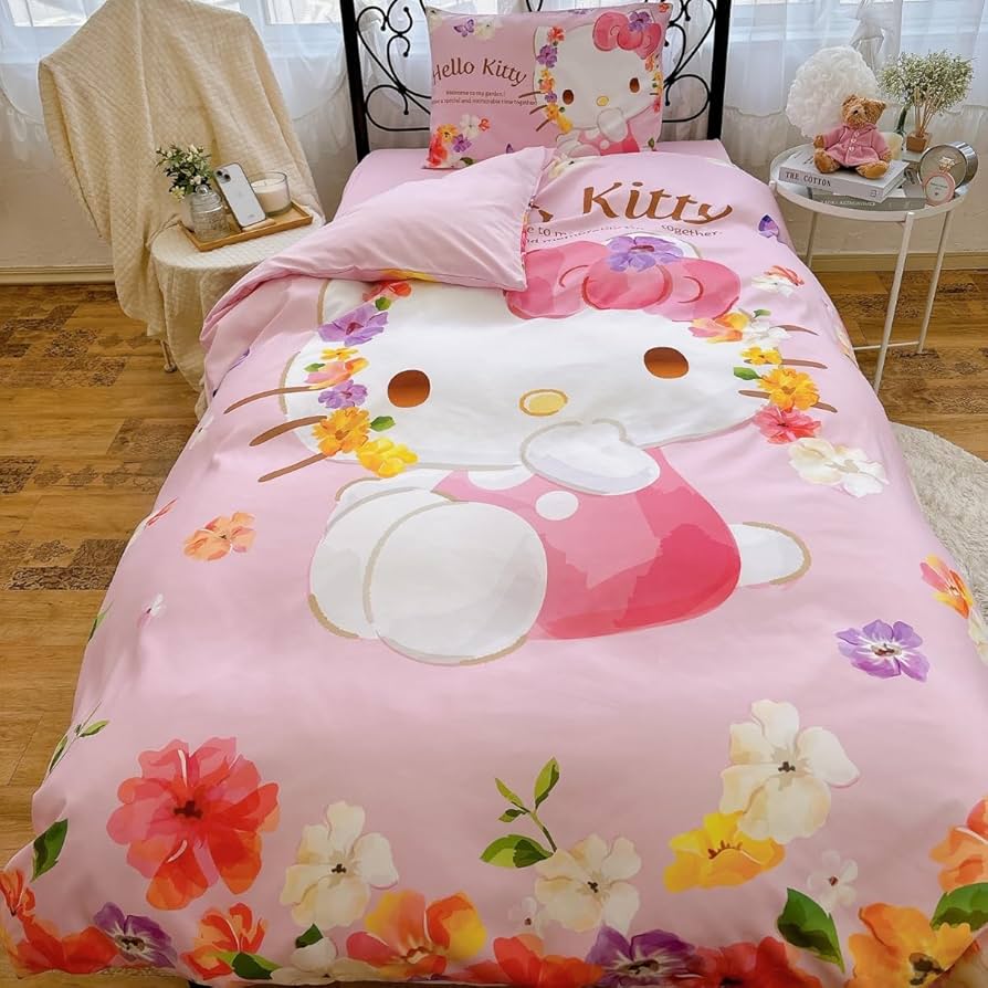 Amazon｜サンリオ(SANRIO) ハローキティ 布団カバー 3点セット