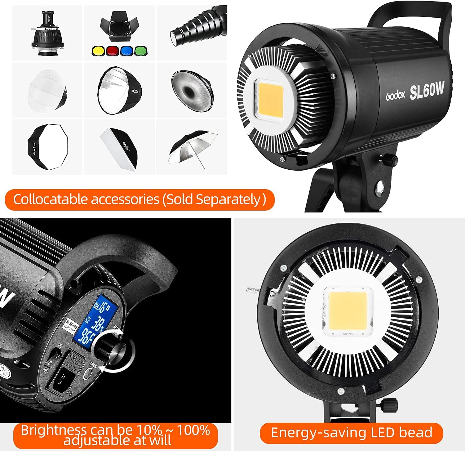 Amazon | 【Godox正規代理店＆技適マーク】GODOX SL60W LEDスタジオ