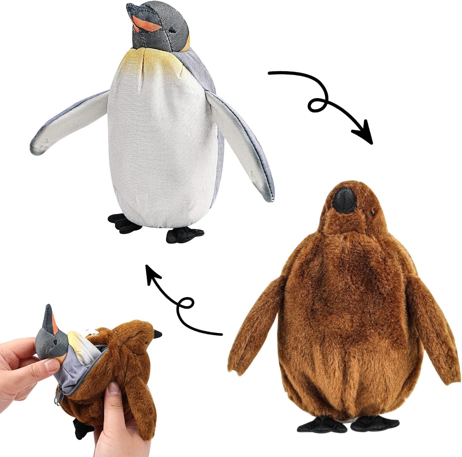 Amazon.co.jp: Irokasbar リバーシブル ペンギン ぬいぐるみ (ペンギン