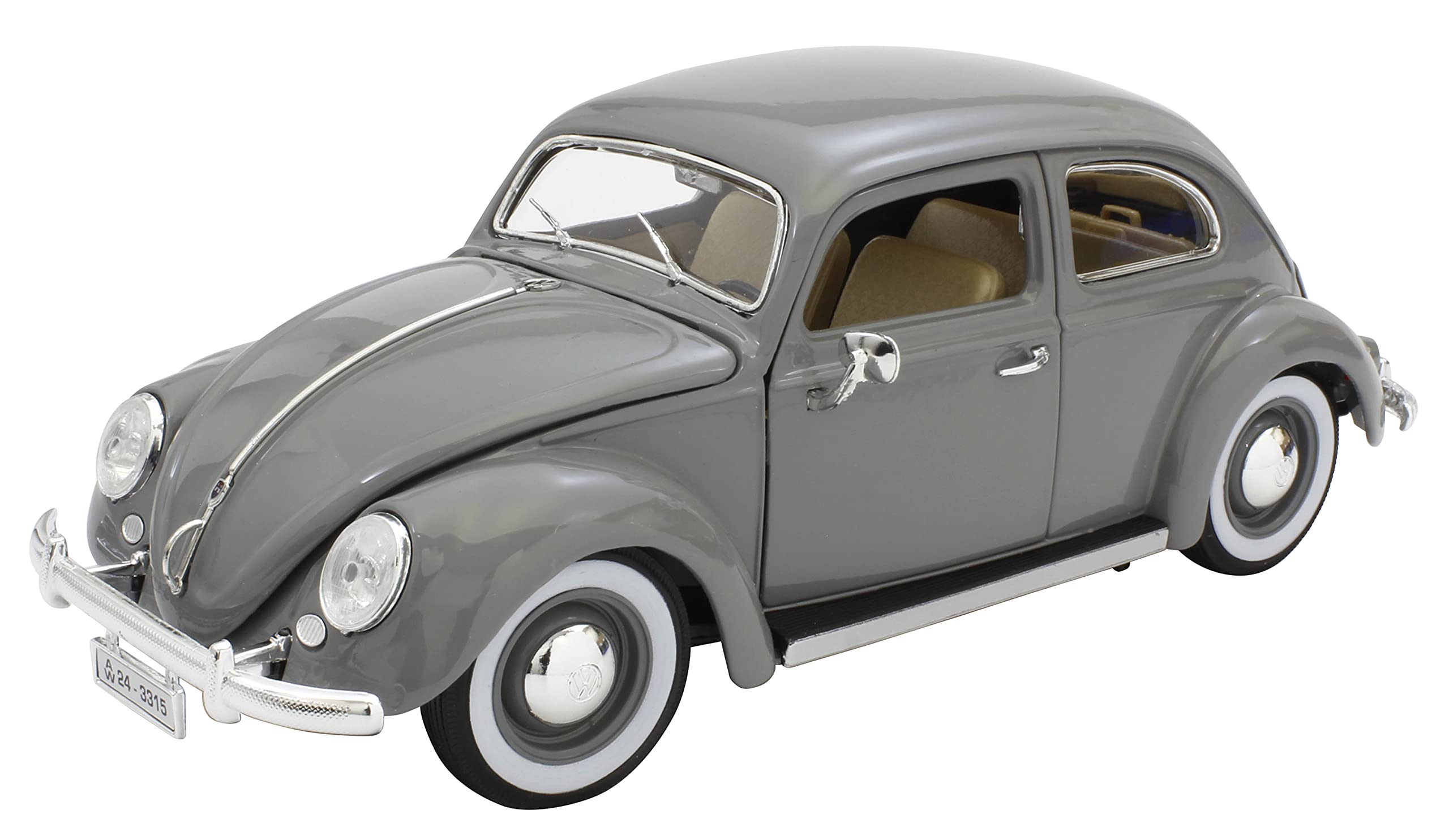 Amazon | Bburago 1/18 VW ビートル 1955 グレイ 完成品 | ミニカー
