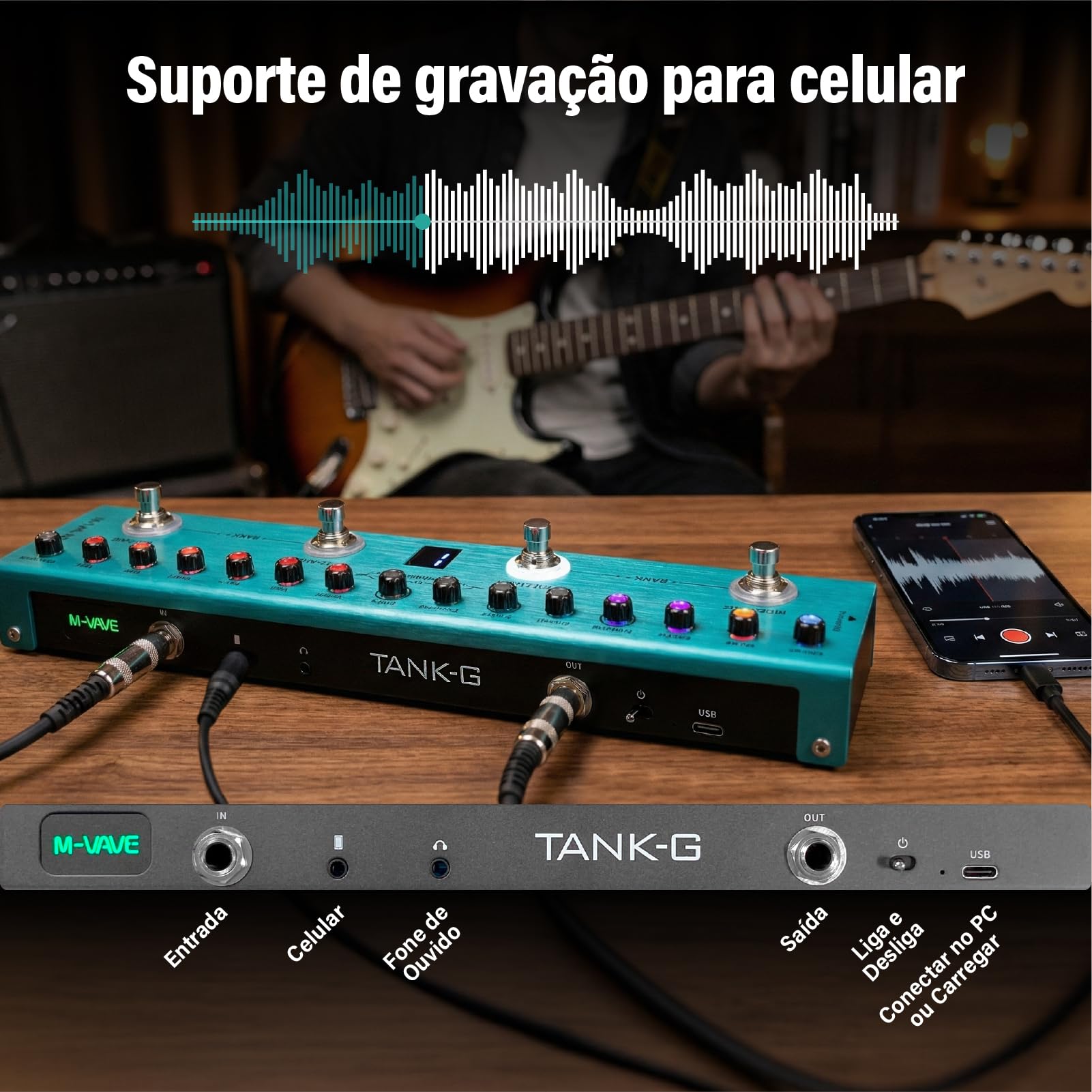 Amazon.co.jp: M-VAVE マルチエフェクトギターペダル - デジタルエレキ
