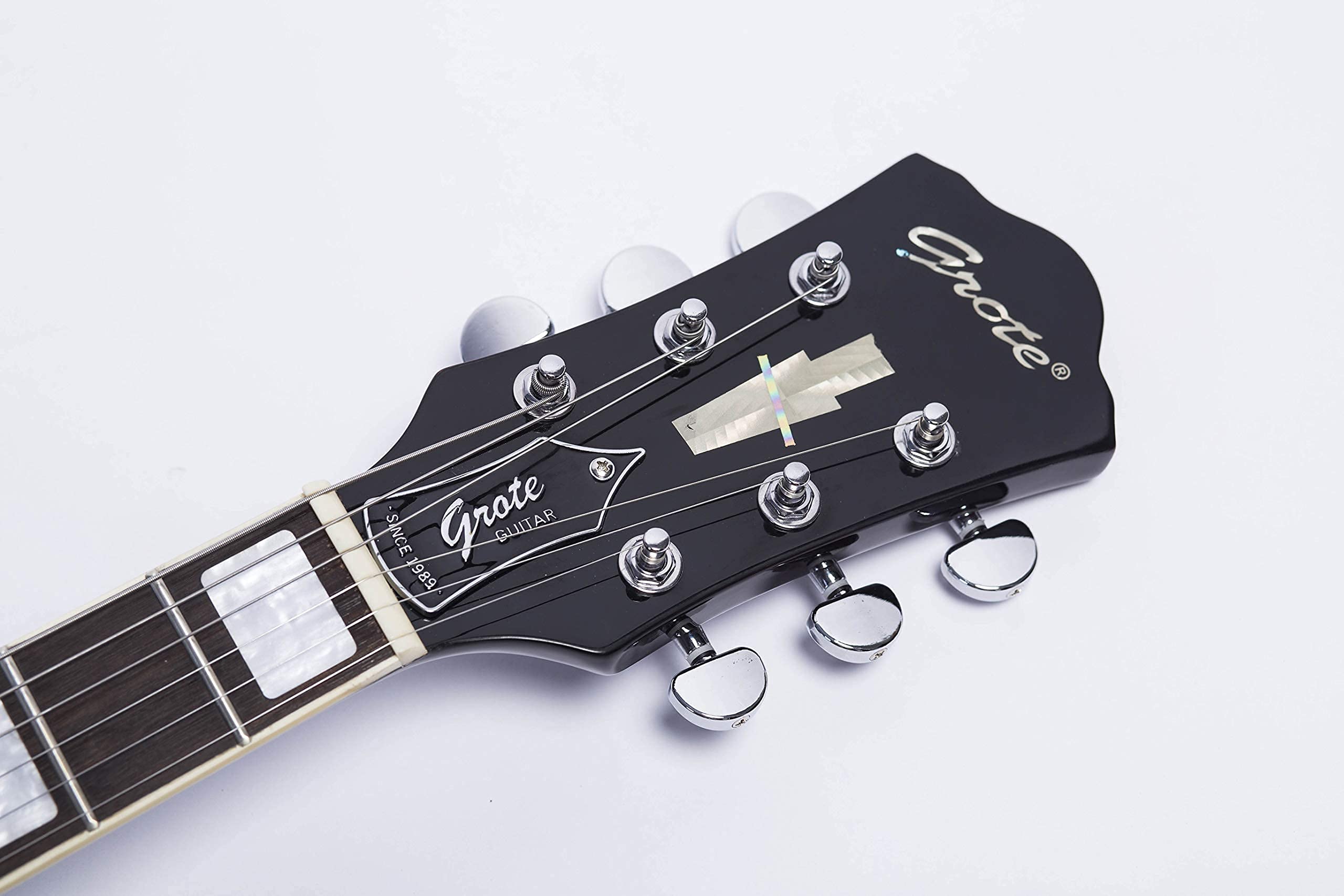 Amazon | GROTE Jazz Electric Guitar Semi-Hollow Body Chrome