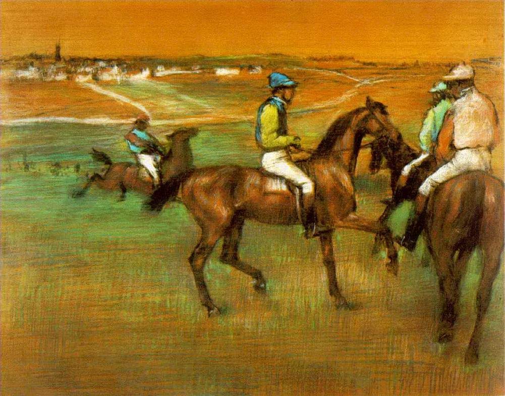 Amazon.co.jp: 14 の有名な絵画 - 競走馬 1888 年 エドガー ドガ