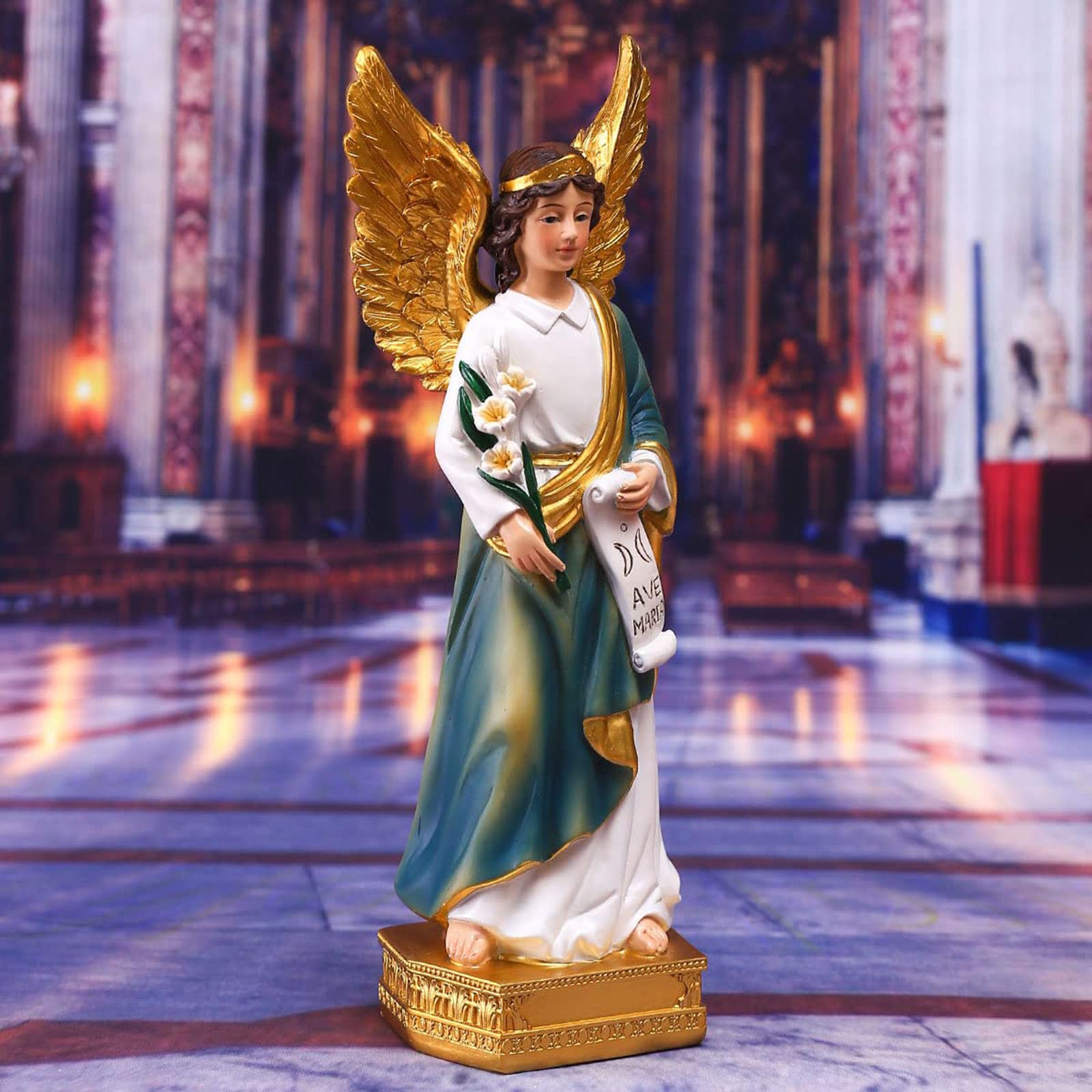Amazon.co.jp: JTBDWOSK 聖ガブリエルの像 大天使 高さ20.3cm 樹脂