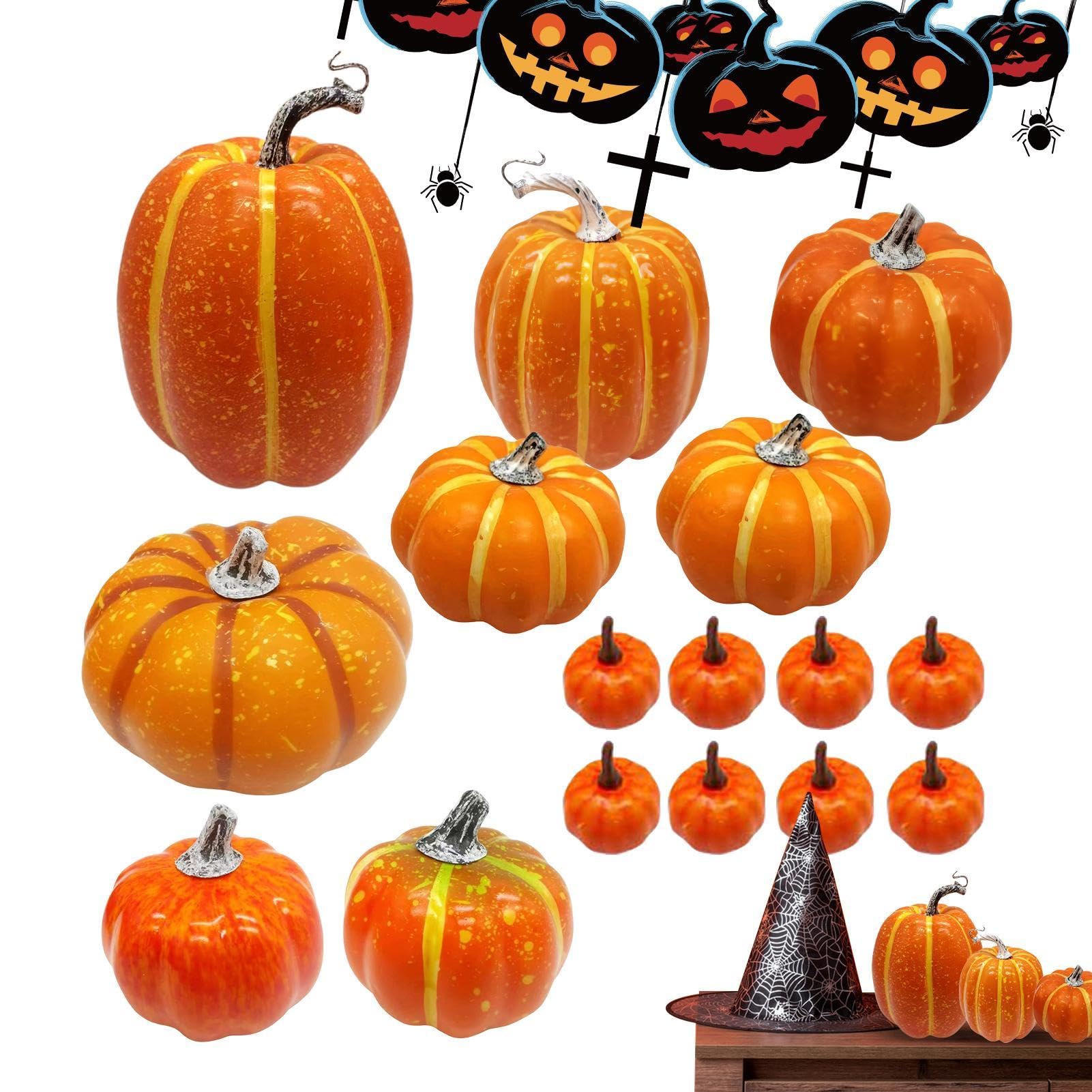 Amazon.co.jp: ハロウィン かぼちゃ 16個セット ハロウィン飾り