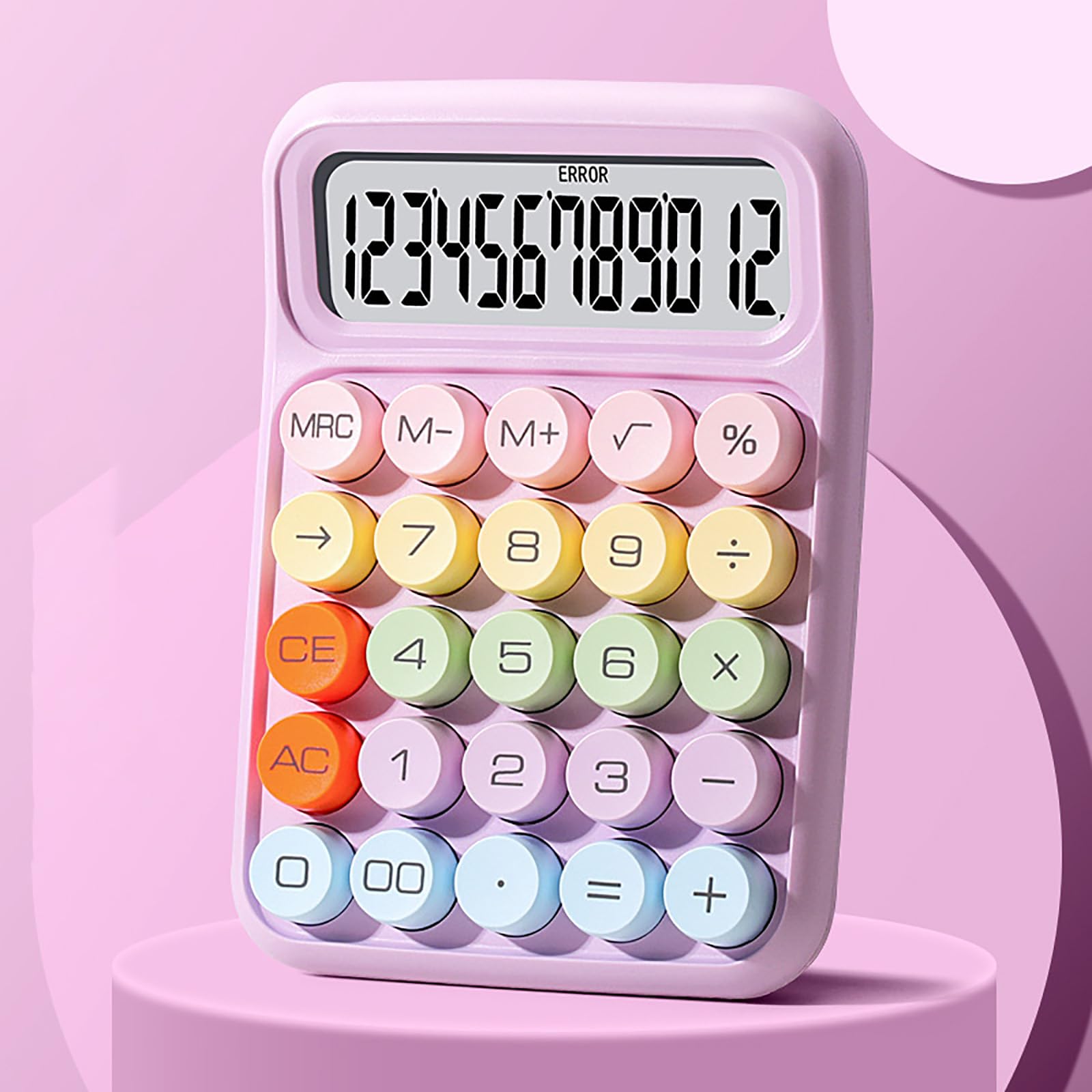 Amazon.co.jp: allbeschoi 電卓 かわいい 12桁 計算機 おしゃれ 大型