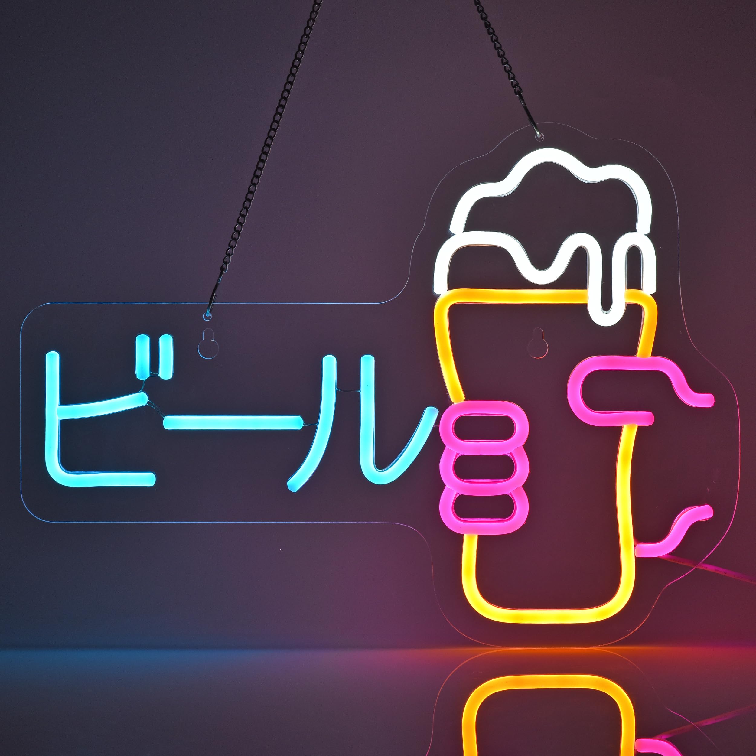 Amazon | JOMOBUTY ビール ネオンサインライト ネオン看板 お酒 LED