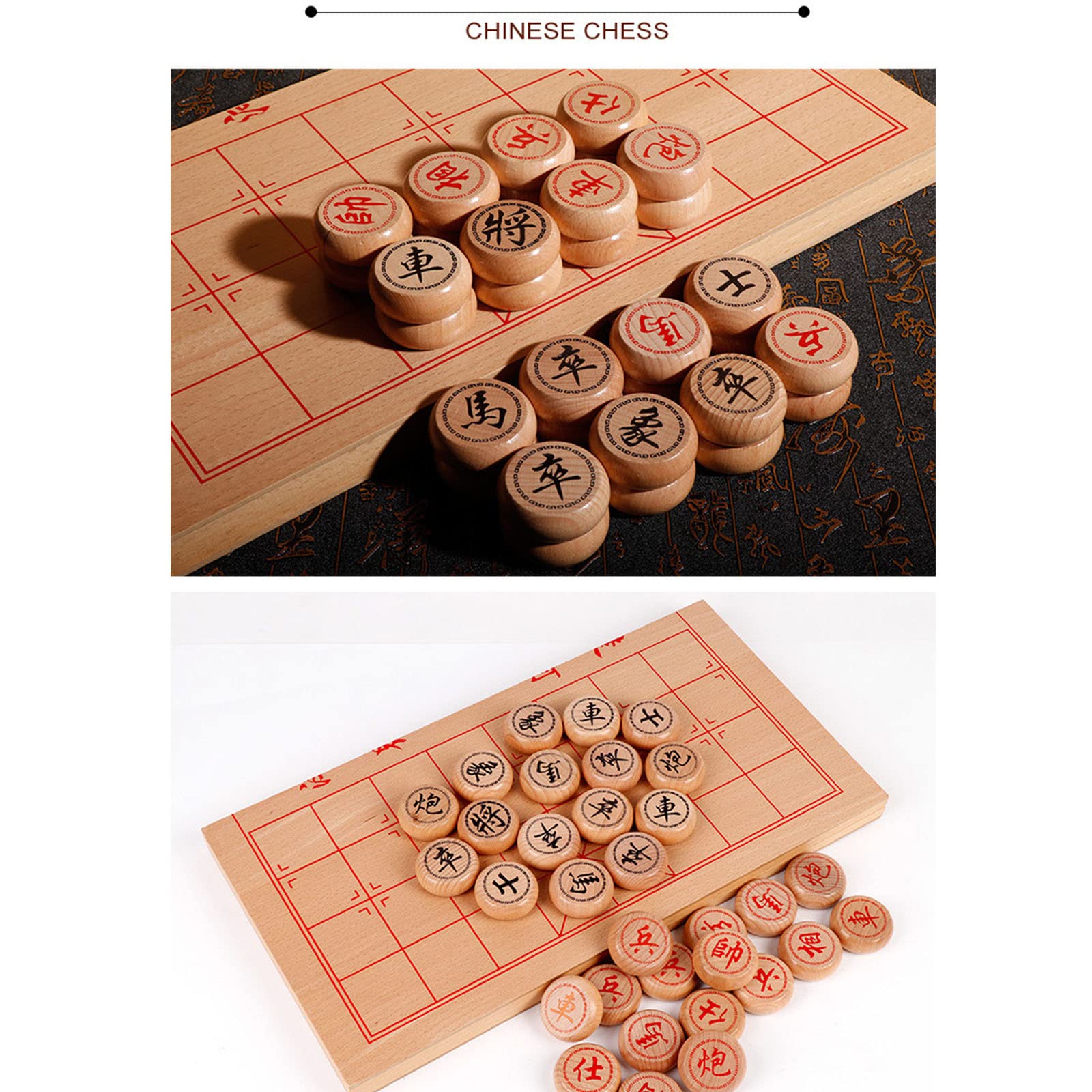 Amazon | 中国将棋 象棋セット 棋將 折りたたみ式 携帯用 木製 贈り物