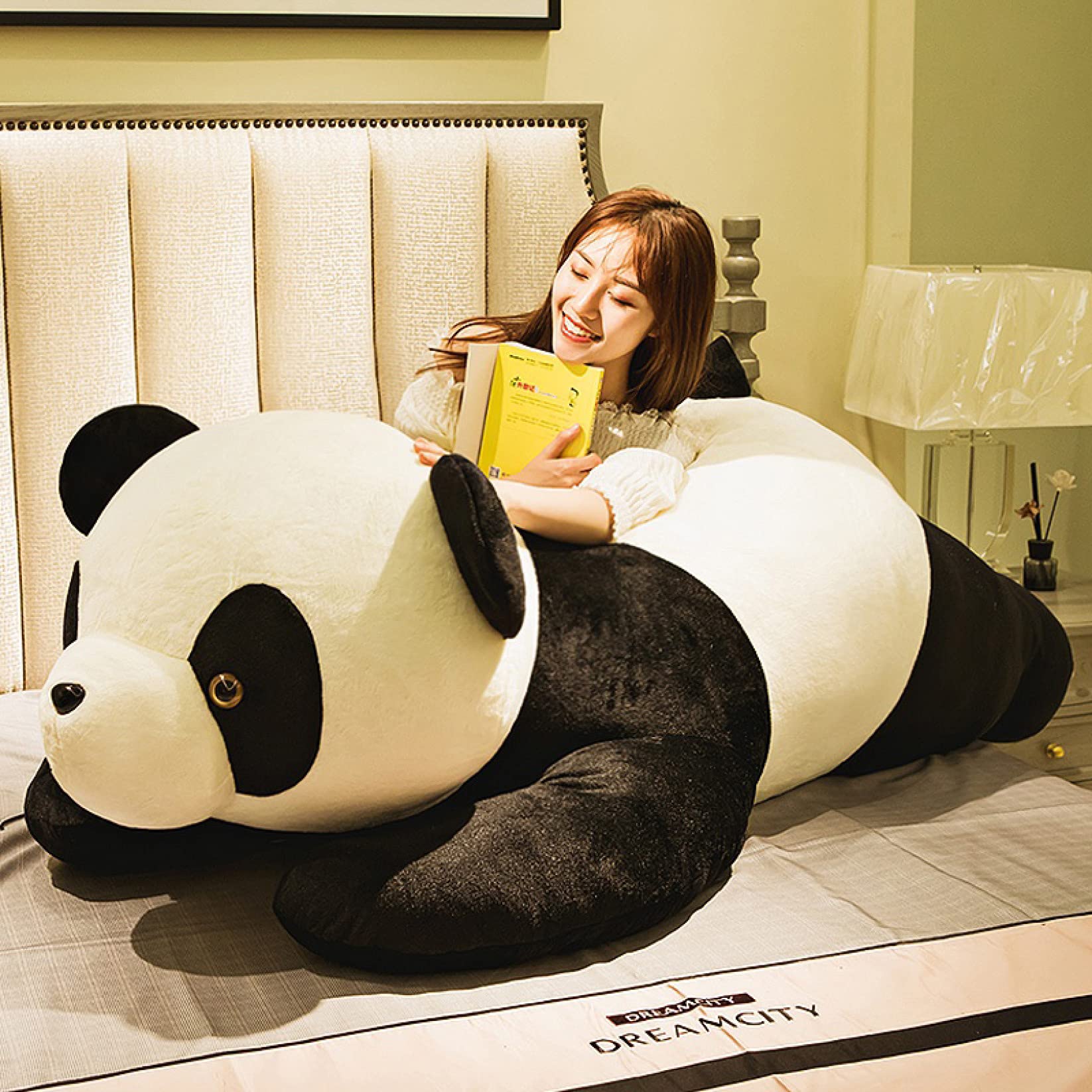 Amazon｜ぬいぐるみ巨大 超大 パンダ ブラック 80cm ぬいぐるみ
