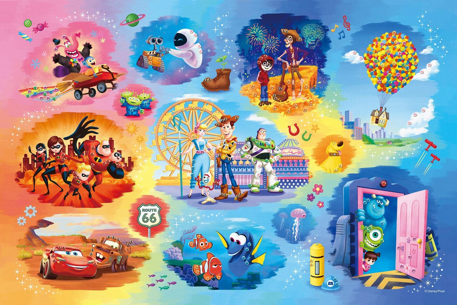 Amazon | エポック社 1000ピース ジグソーパズル Disney Pixar