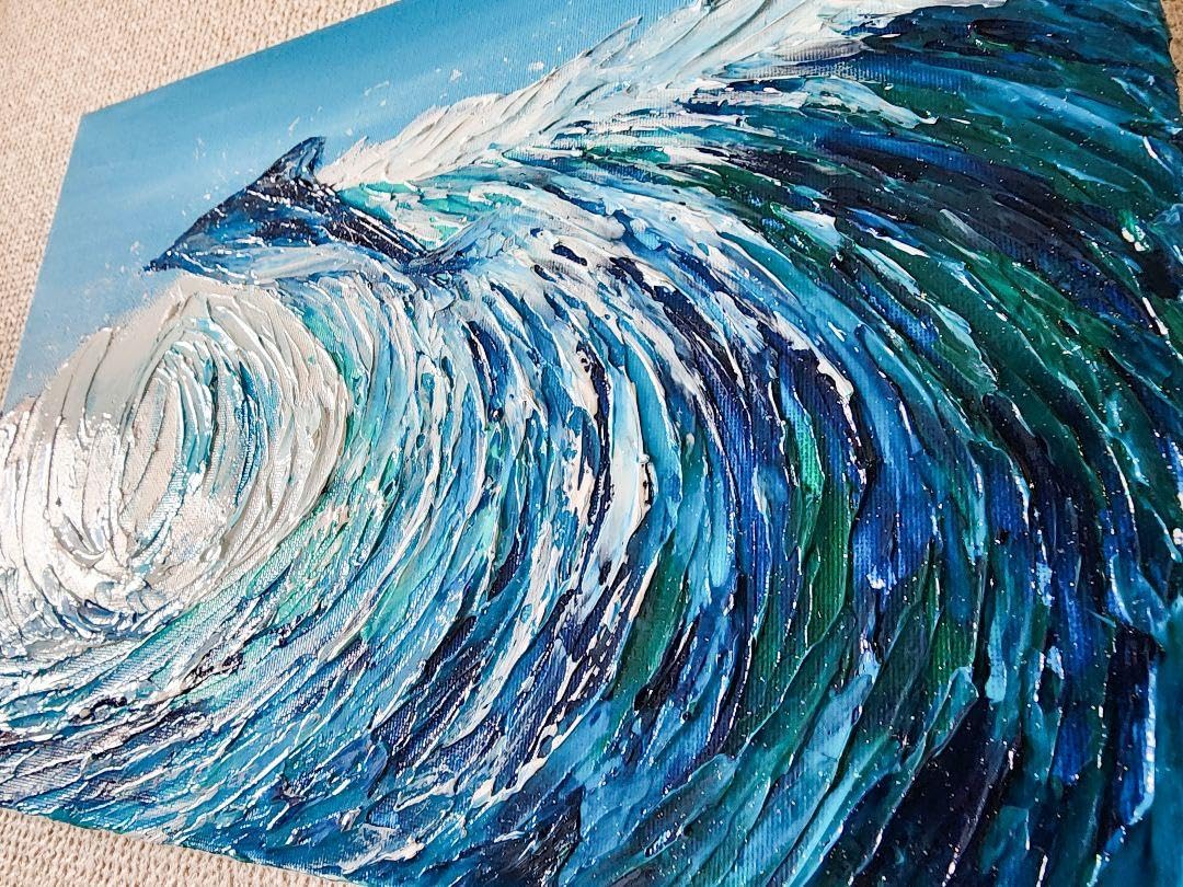 Amazon.co.jp: 風景画 海 テクスチャーアート 抽象画 海の絵 夏