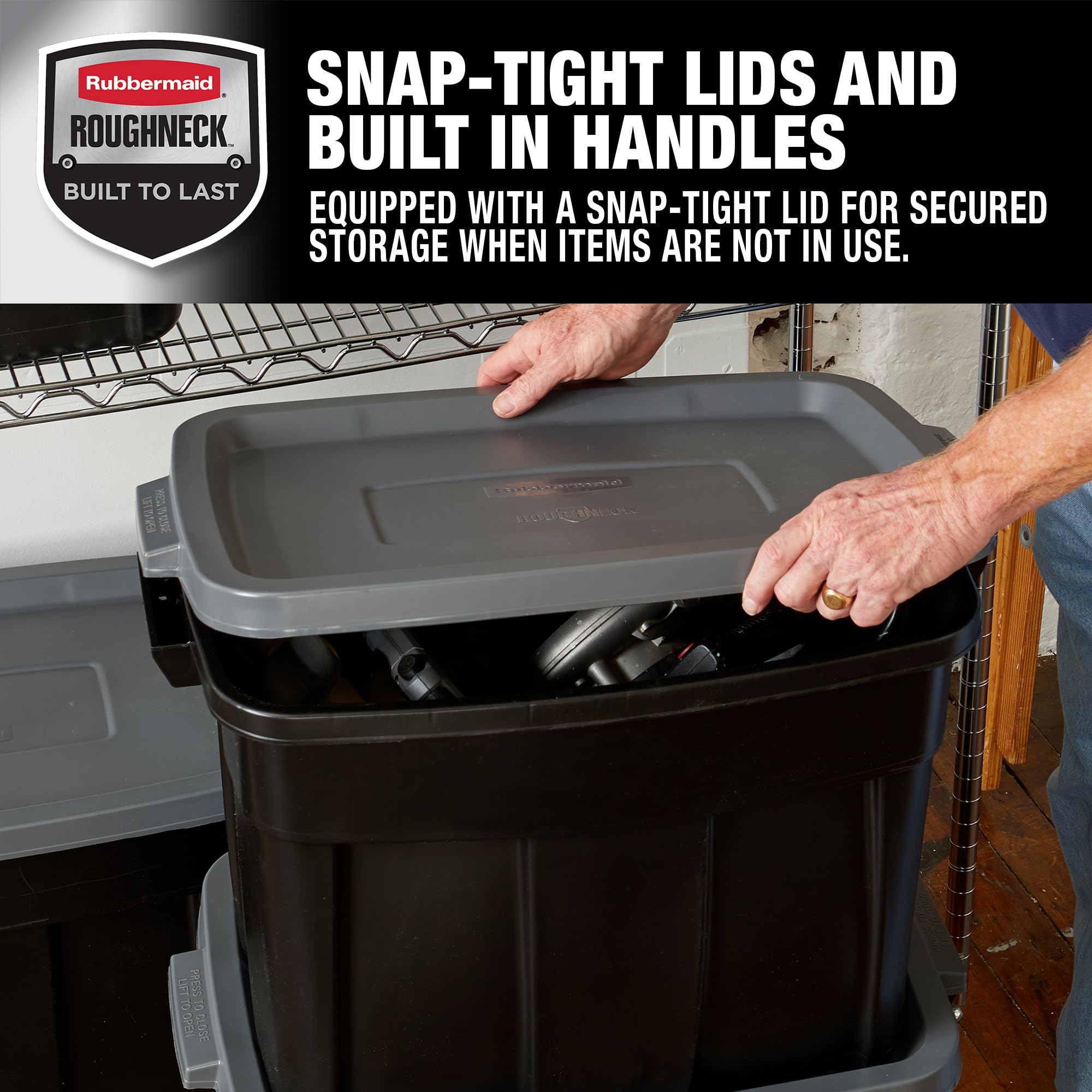 Amazon｜Rubbermaid Roughneck️ 18 Gallon Storage Totes, Pack of 6