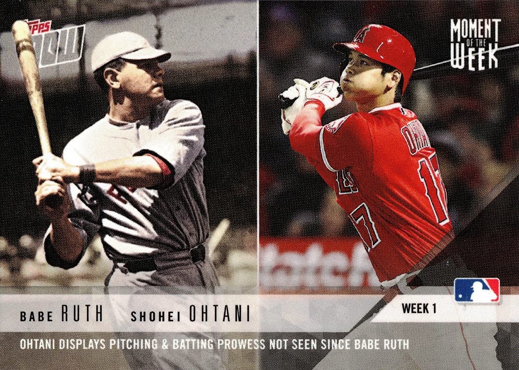 Amazon.com: 2018 Topps Now Moment of the Week #MOW-1 Babe Ruth and