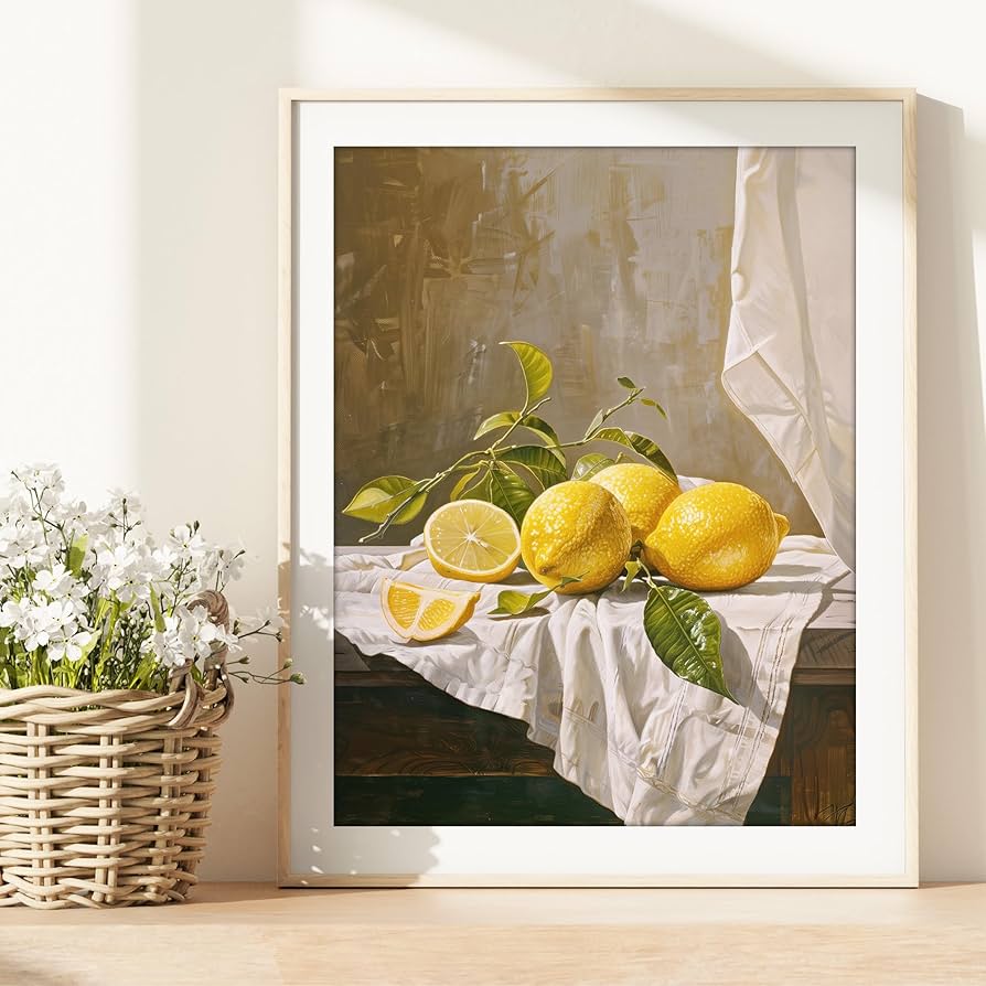 Amazon.com: Lemon Still Life Squeeze the Day Art Print - 8x10