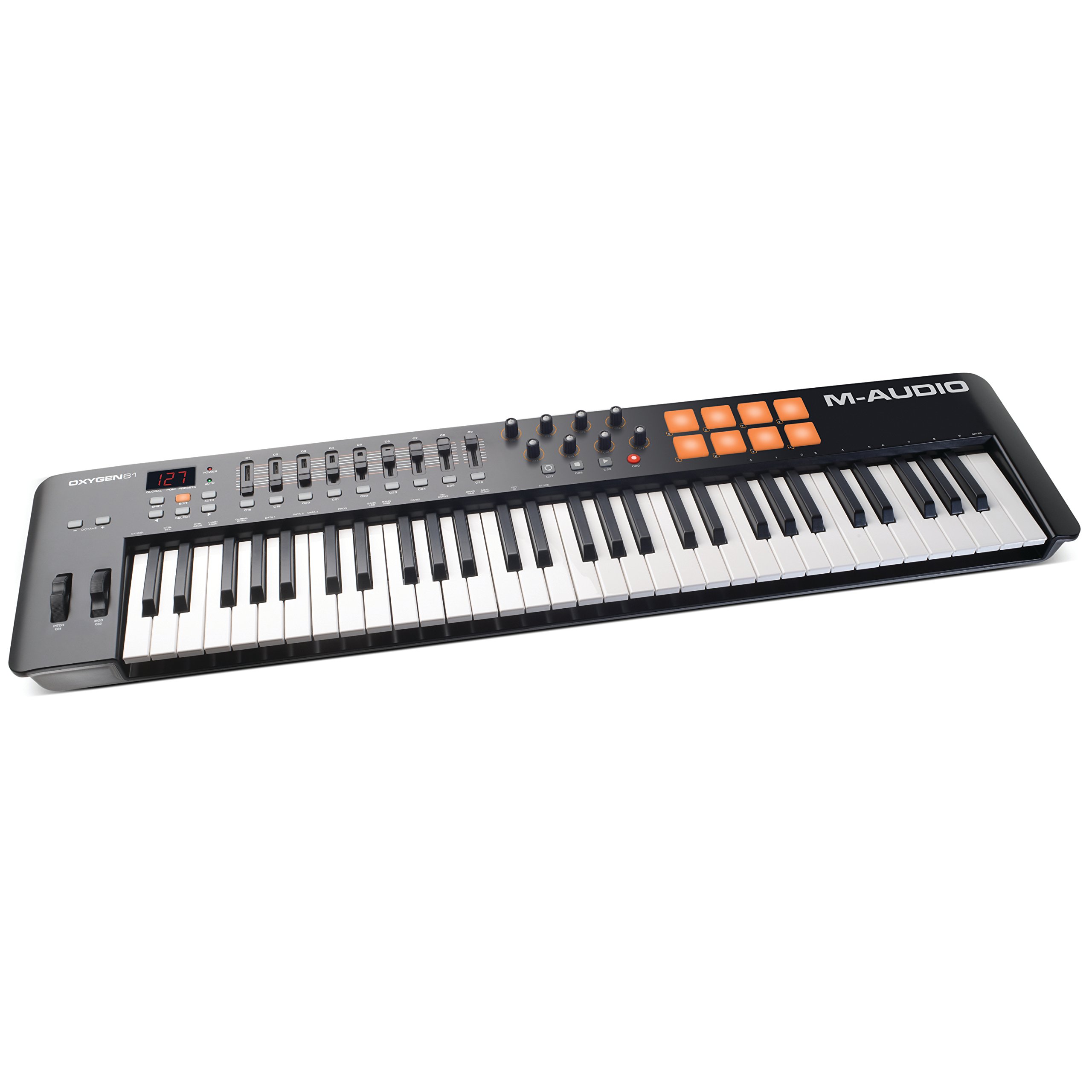 Amazon | M-Audio USB MIDIキーボード 61鍵 8パッド ・8ノブ・9