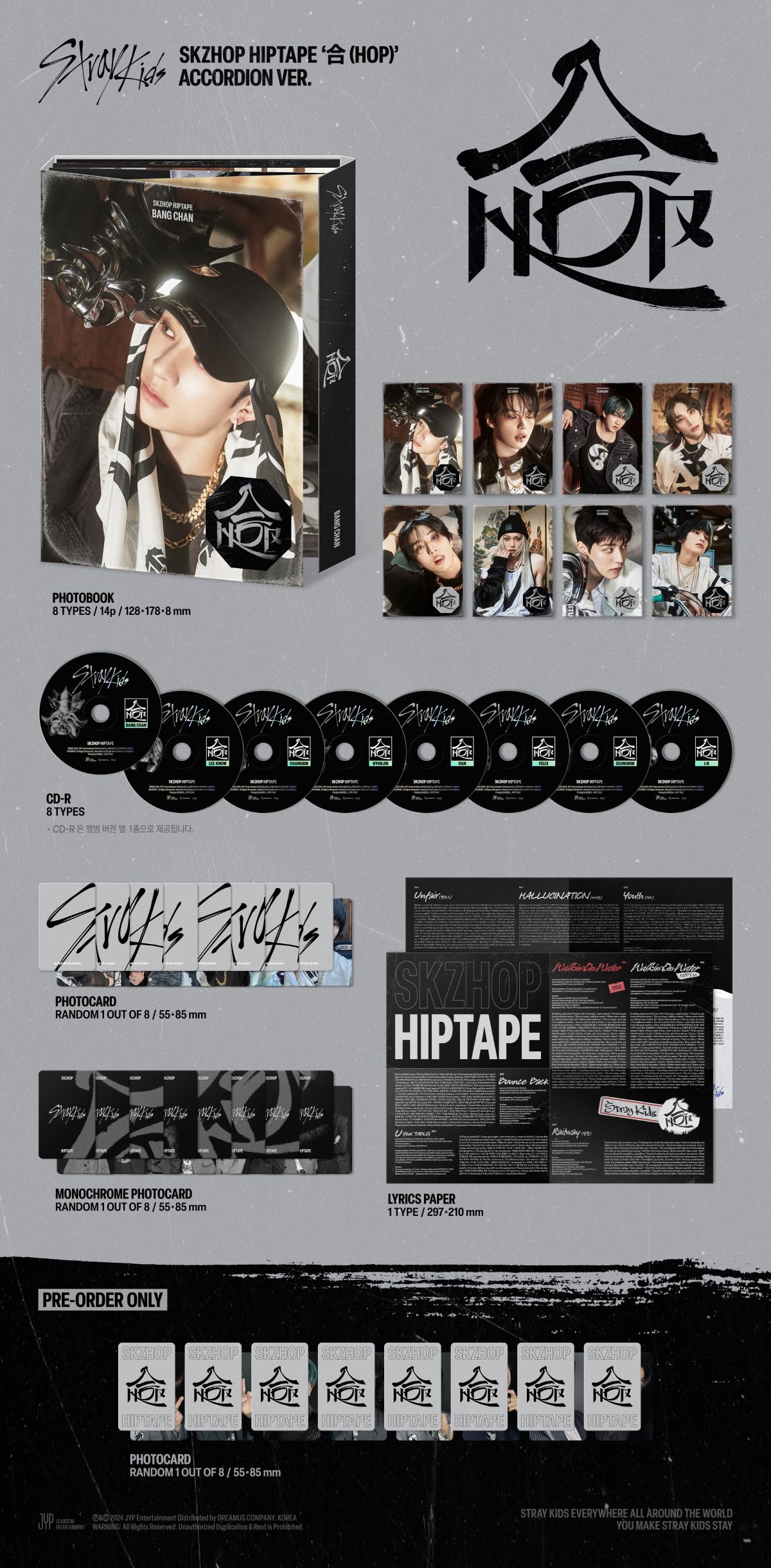 Amazon.com: Stray-Kids - SKZHOP HIPTAPE HOP Accordion version CD+