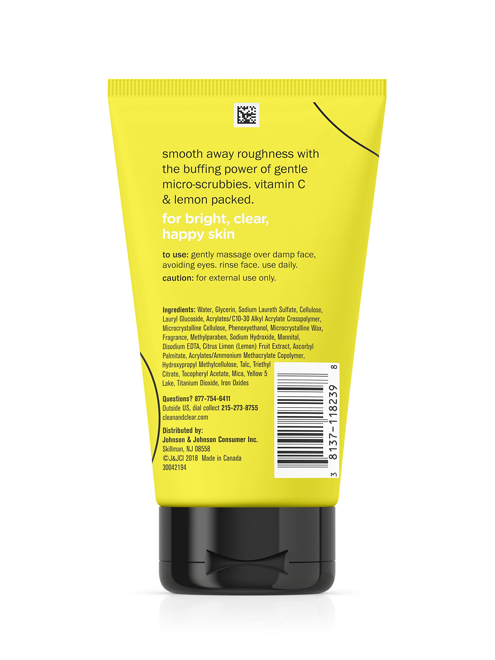 Amazon.com: Clean & Clear Lemon Zesty Facial Scrub with Lemon