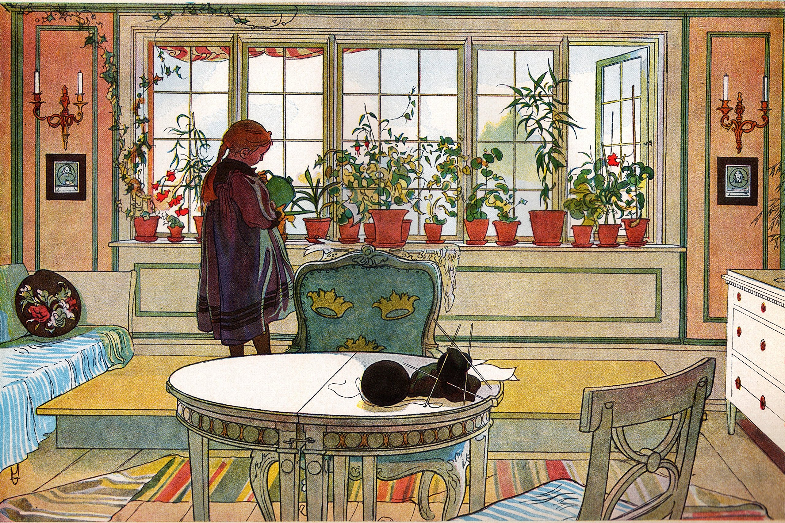 Amazon.co.jp: 花on the Windowsill byカール・ラーション 18