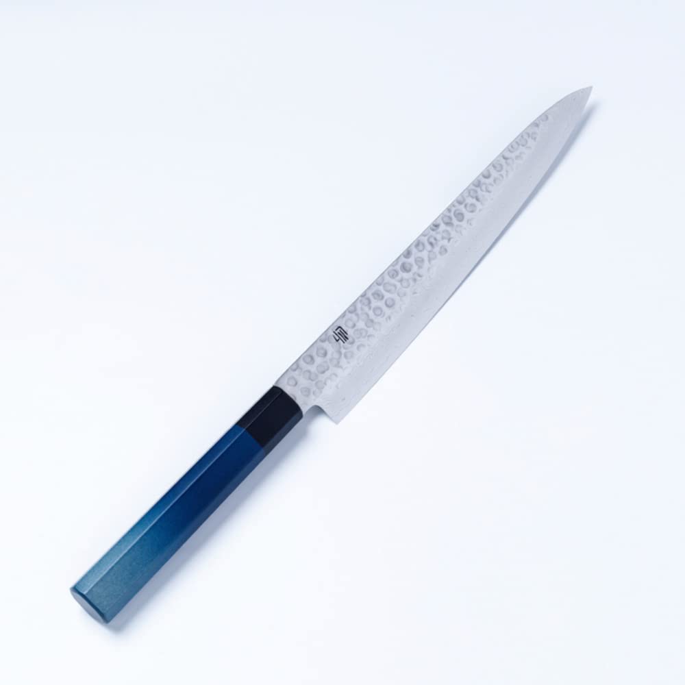 Amazon | EDIT JAPAN 藍包丁 筋引き包丁 ダマスカス 240mm vg10 鋼