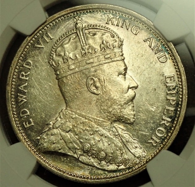 海峡植民地、エドワード7世の1ドル銀貨、1903年インキューズB