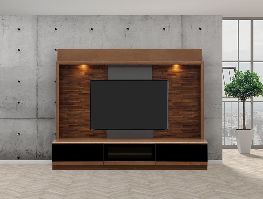 LO 幅200cm TV テレビボード 壁面収納 壁面テレビ台 無垢 高級感 tv