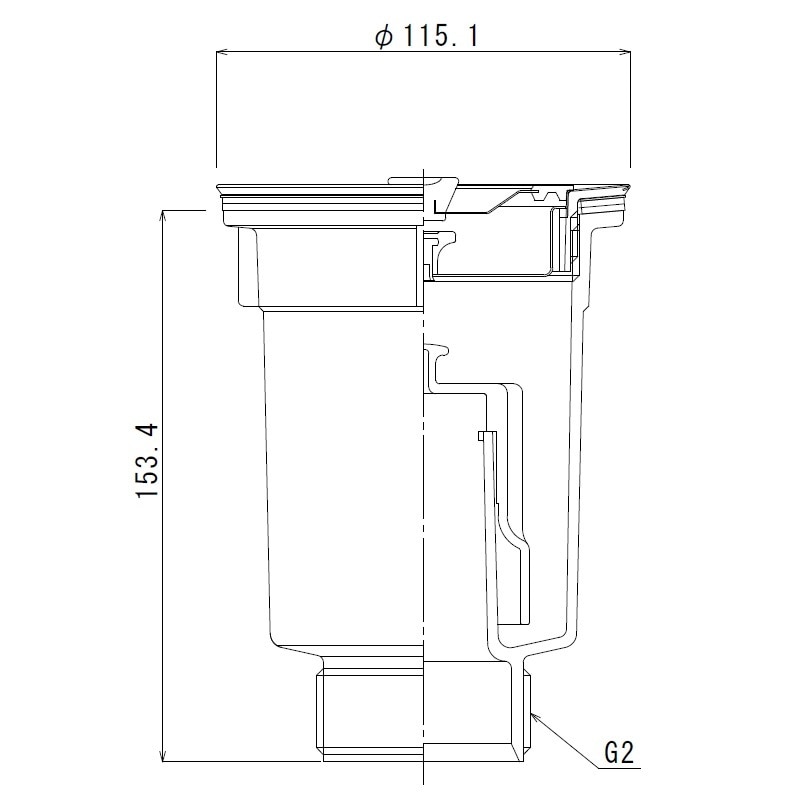 小型排水トラップ G2ネジ A蓋 TO-196LA | キッチン用排水部品 | SHOP