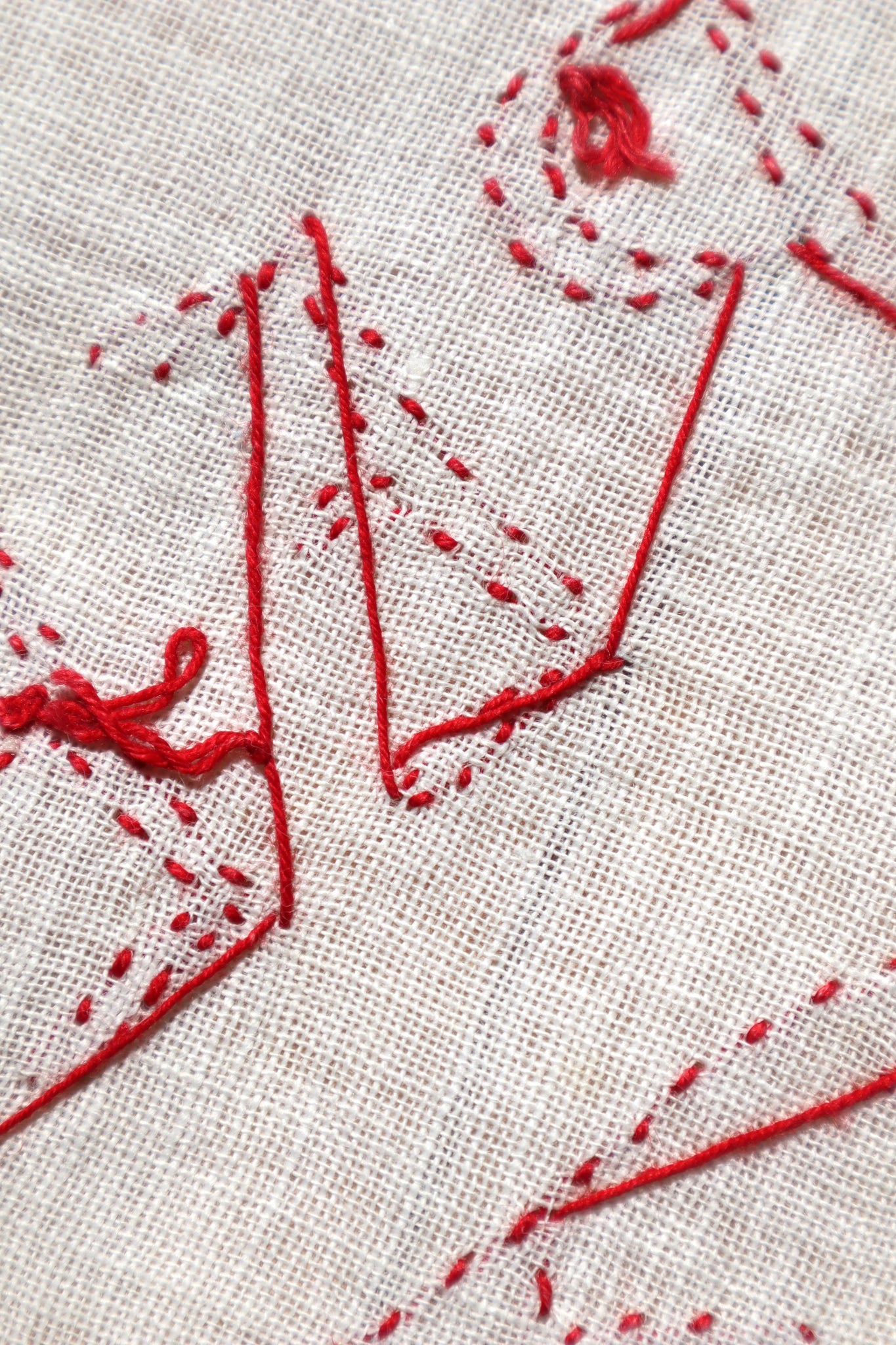 19th Victorian Red Work Layover Sham Speed The Night – makky