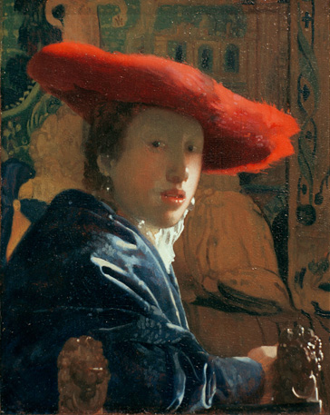 赤い帽子の女 Girl with red hat, c. 1665 | ヨハネス・フェルメール