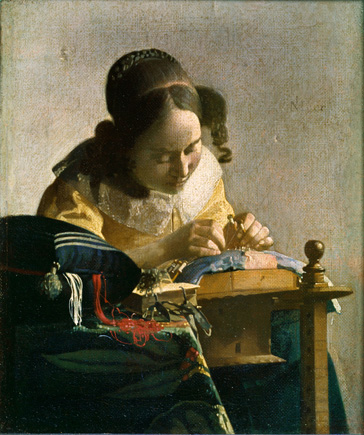 レースを編む女 The Lacemaker, 1669-70 | ヨハネス・フェルメール
