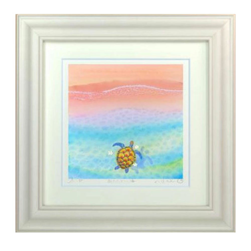 栗乃木ハルミ イラストフレームセット あたたかい海 額入り絵画 348mm